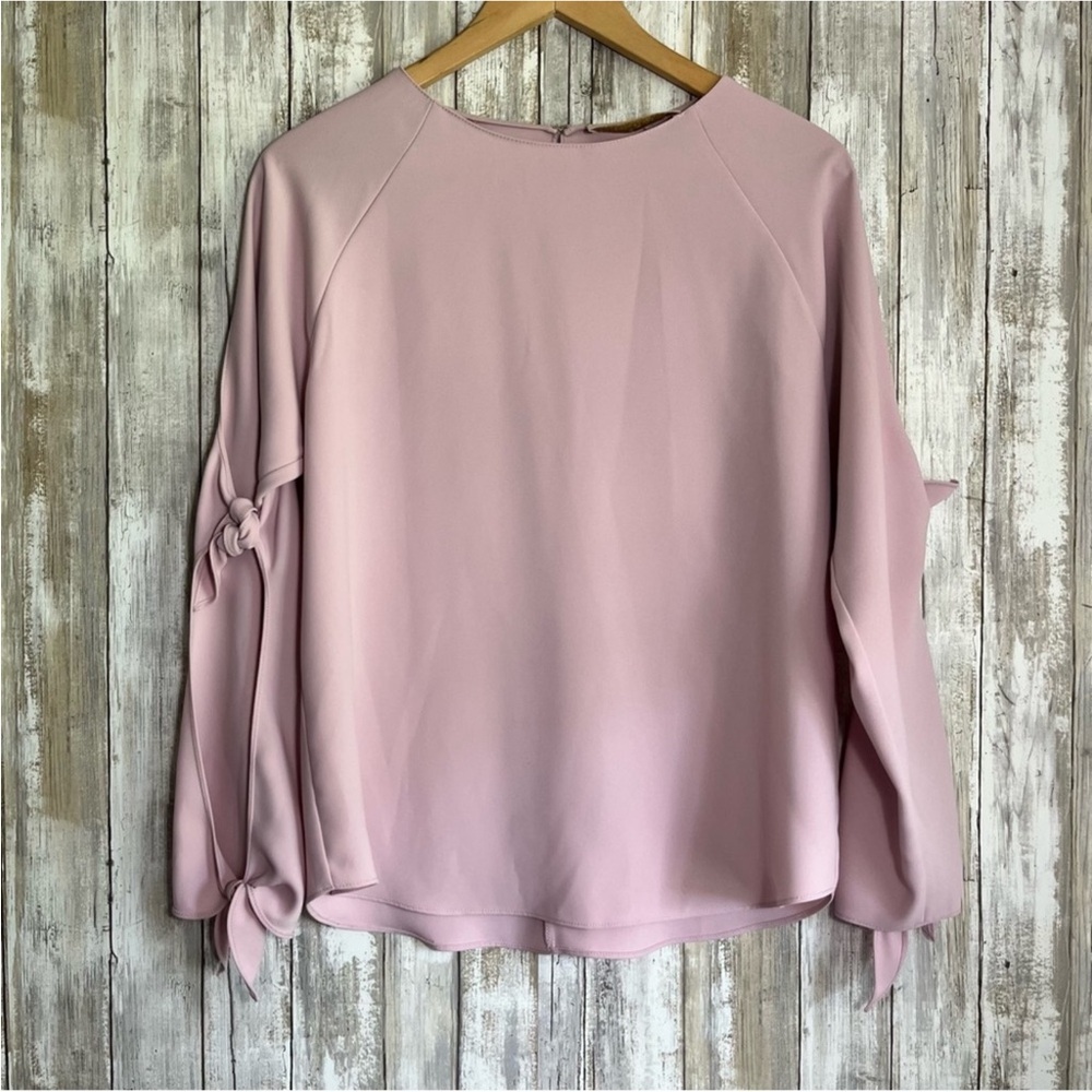 Amanda Uprichard Lavender Open Tie Shoulder/Arm Blouse - Picture 1 of 4